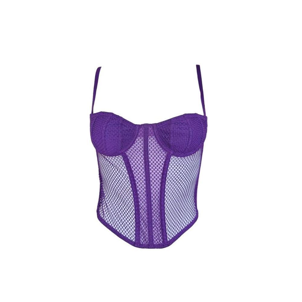 y2k mesh bustier corset top